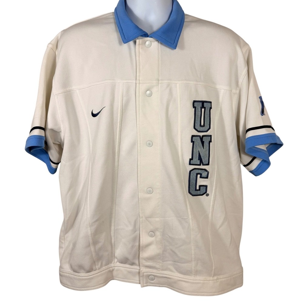 Nike Team Sports UNC North Carolina Tar Heels Snap Warm Up White Mens XL